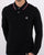 Pretty Green Tipped Long Sleeve Polo Shirt Black