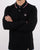 Pretty Green Tipped Long Sleeve Polo Shirt Black