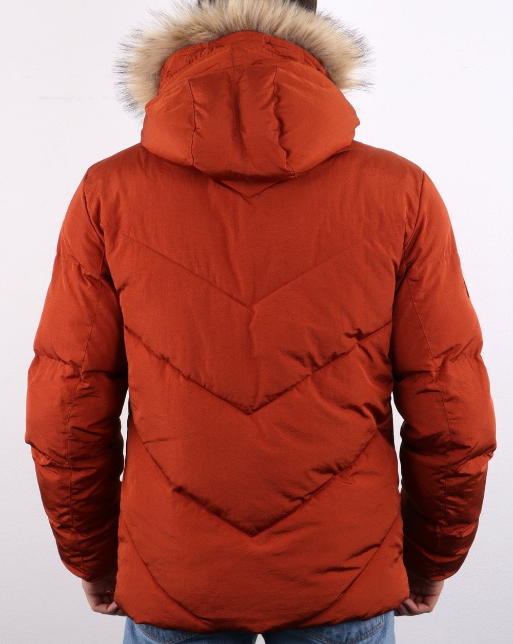 Pretty Green Bowman Padded Jacket Orange