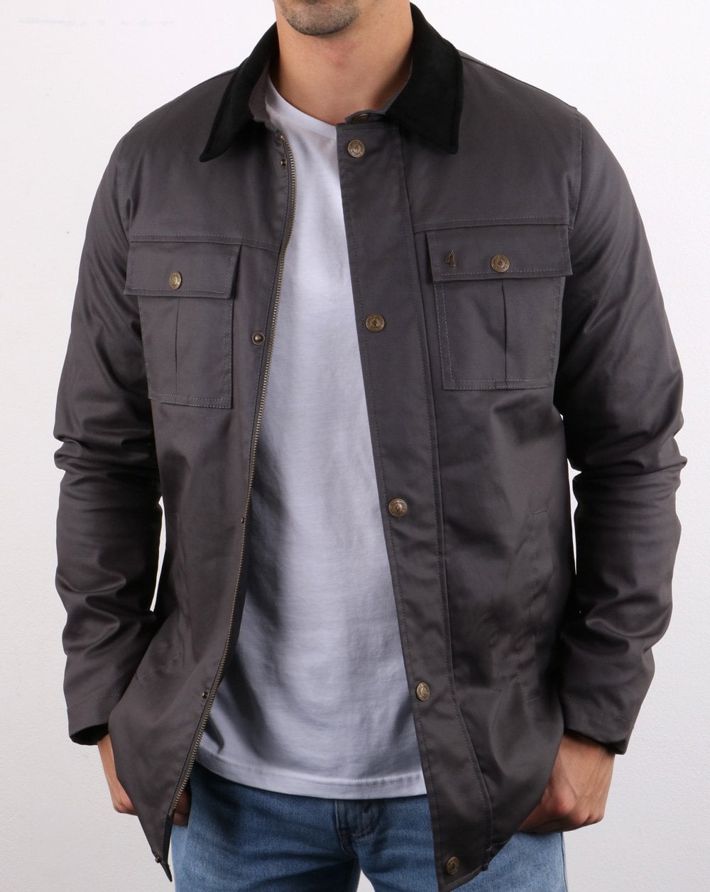 Gabicci Vintage Hunter Jacket Charcoal