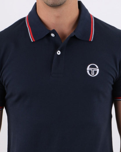 Sergio Tacchini Tipped Polo Shirt Navy/white