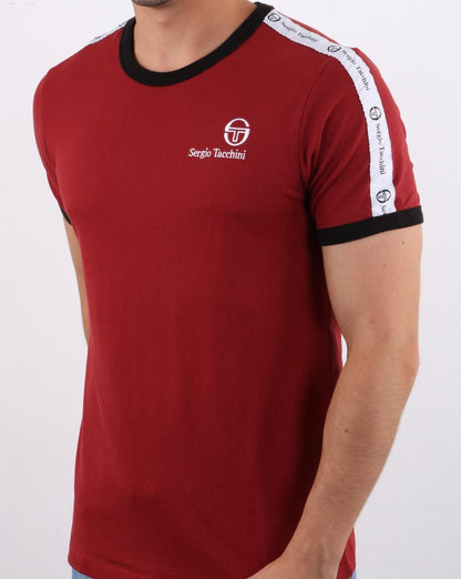 Sergio Tacchini Dalhoa T Shirt Merlot/white