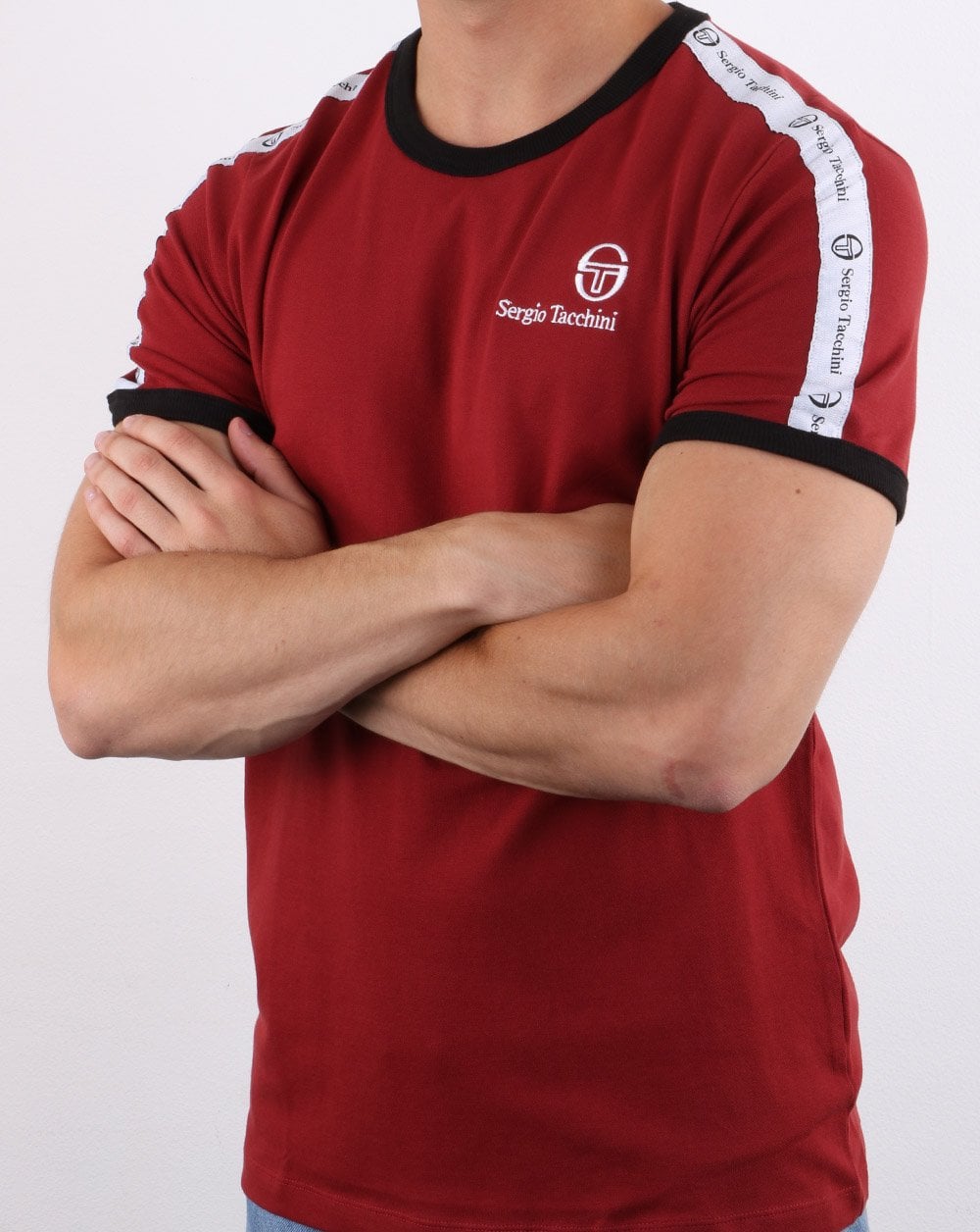 Sergio Tacchini Dalhoa T Shirt Merlot/white