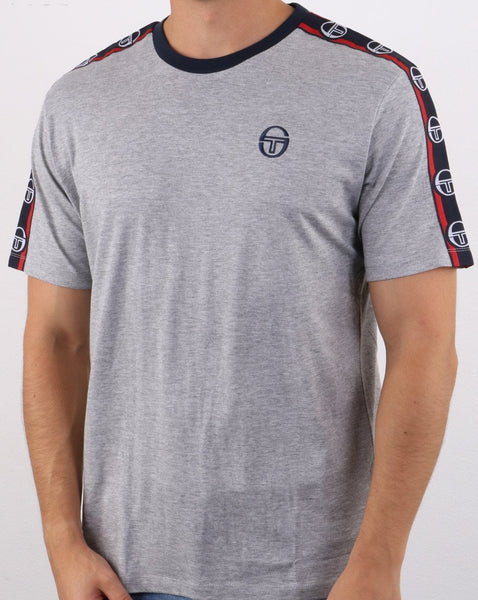 Sergio Tacchini Dahoma T Shirt Grey Melange/Navy