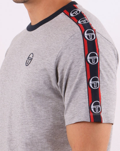 Sergio Tacchini Dahoma T Shirt Grey Melange/Navy