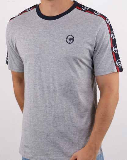 Sergio Tacchini Dahoma T Shirt Grey Melange/Navy
