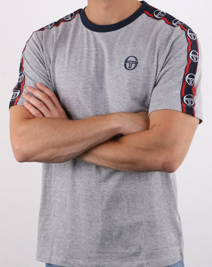Sergio Tacchini Dahoma T Shirt Grey Melange/Navy