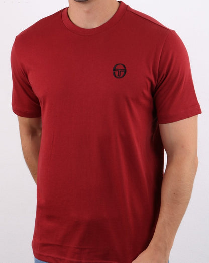 Sergio Tacchini Essentials T Shirt Merlot/black