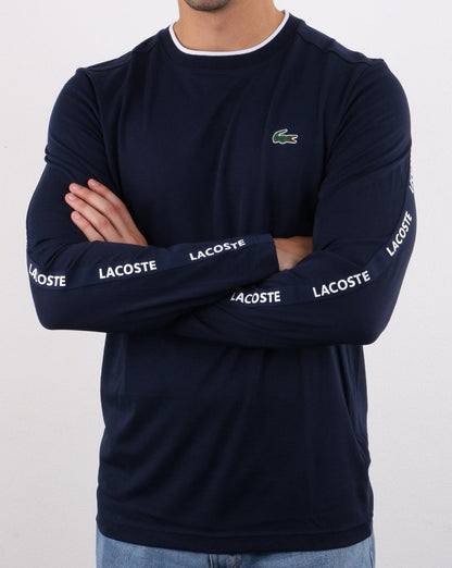 Lacoste Taping Long Sleeve T-shirt Navy/White