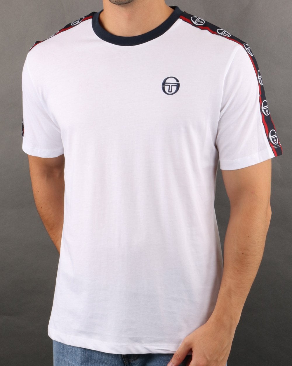 Sergio Tacchini Dahoma T Shirt White/navy