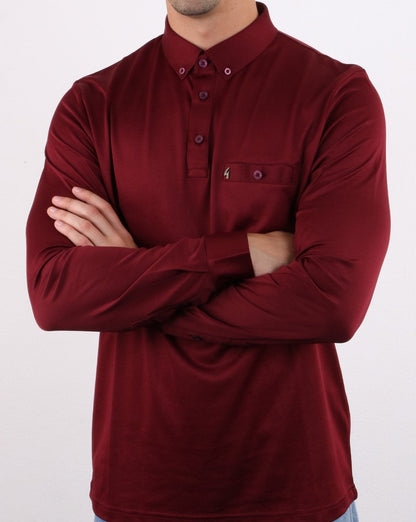 Gabicci Vintage Britman Polo Shirt Cabernet