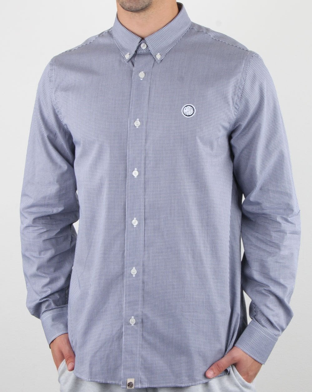 Pretty Green Hendry Gingham Shirt Navy