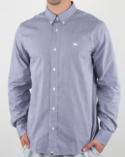 Pretty Green Hendry Gingham Shirt Navy