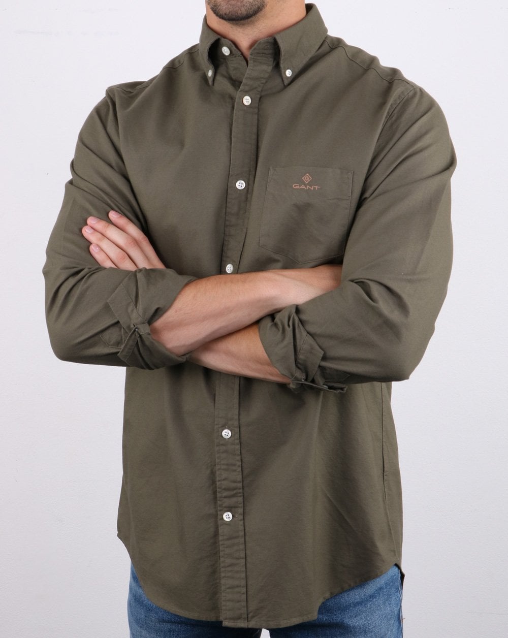 Gant Beefy Oxford Shirt Green