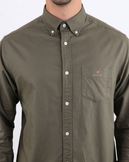 Gant Beefy Oxford Shirt Green