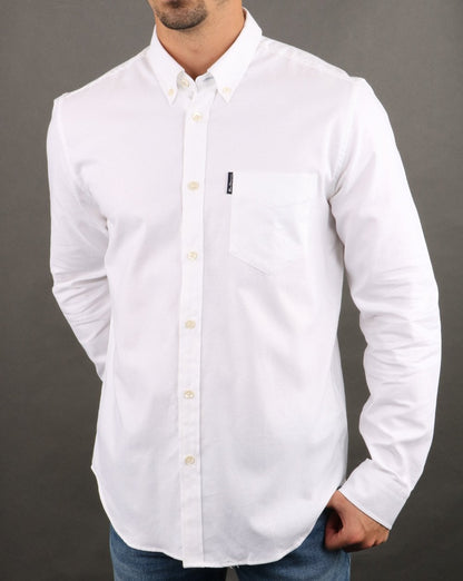 Ben Sherman Ls Oxford Shirt White