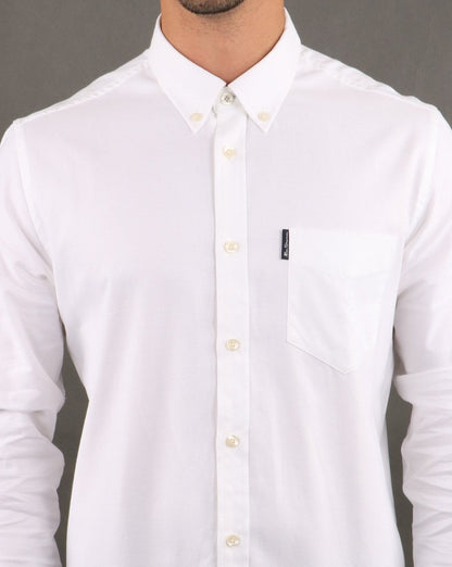 Ben Sherman Ls Oxford Shirt White