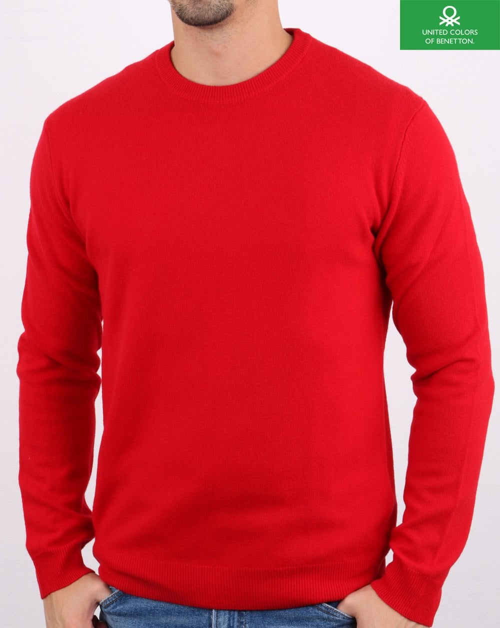 Benetton Merino Wool Jumper Red