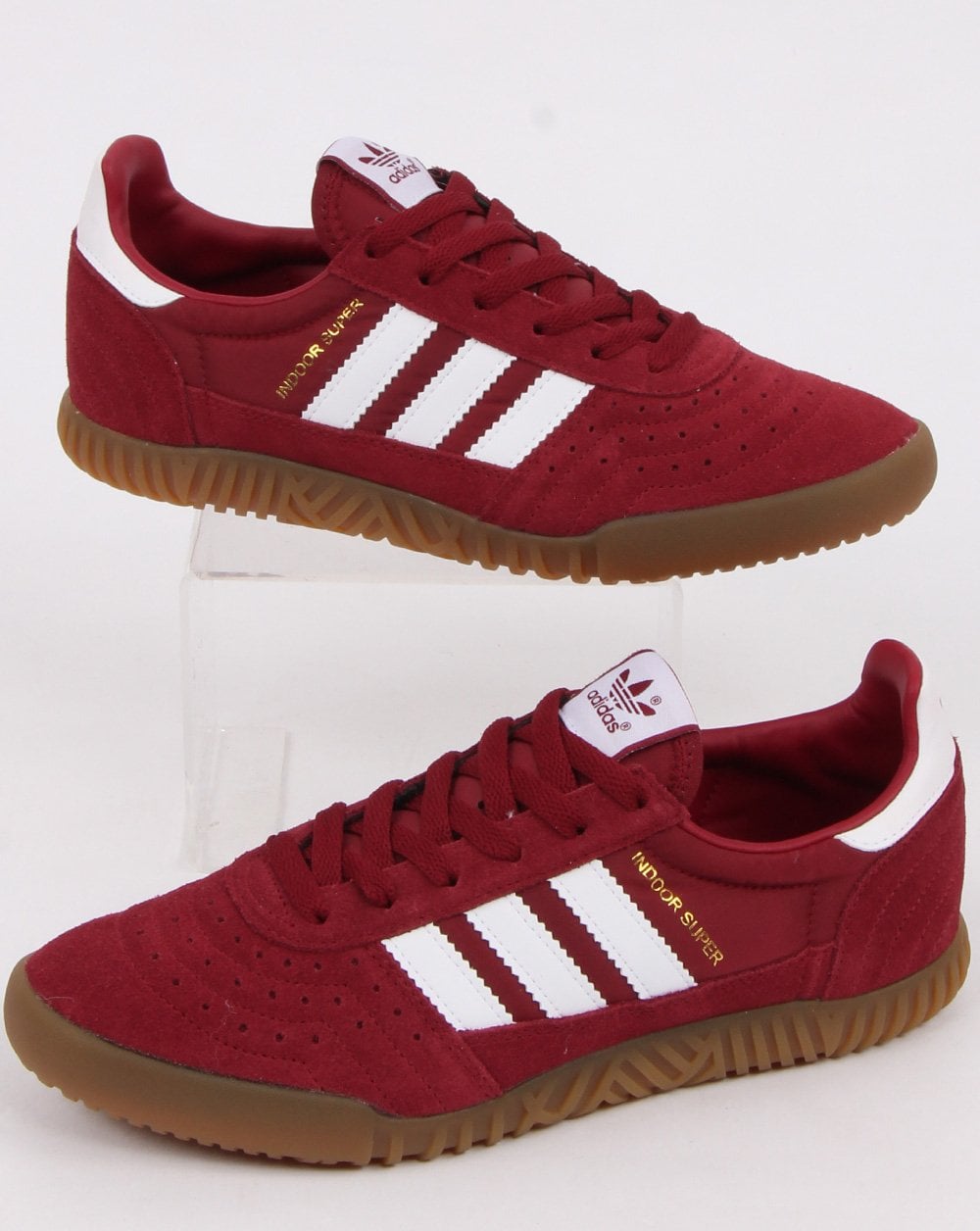 Adidas Indoor Super Trainers Burgundy/White