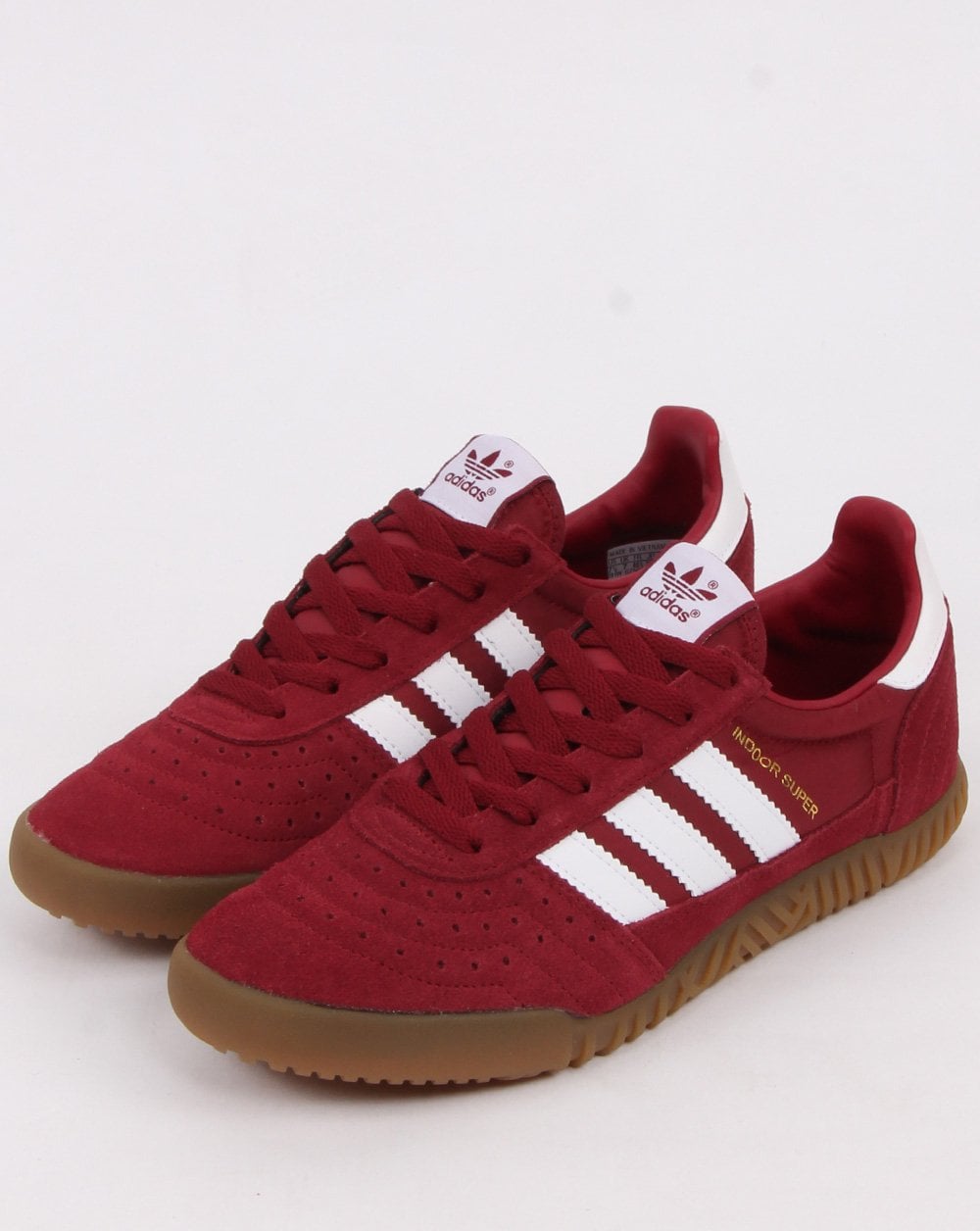 Adidas Indoor Super Trainers Burgundy/White