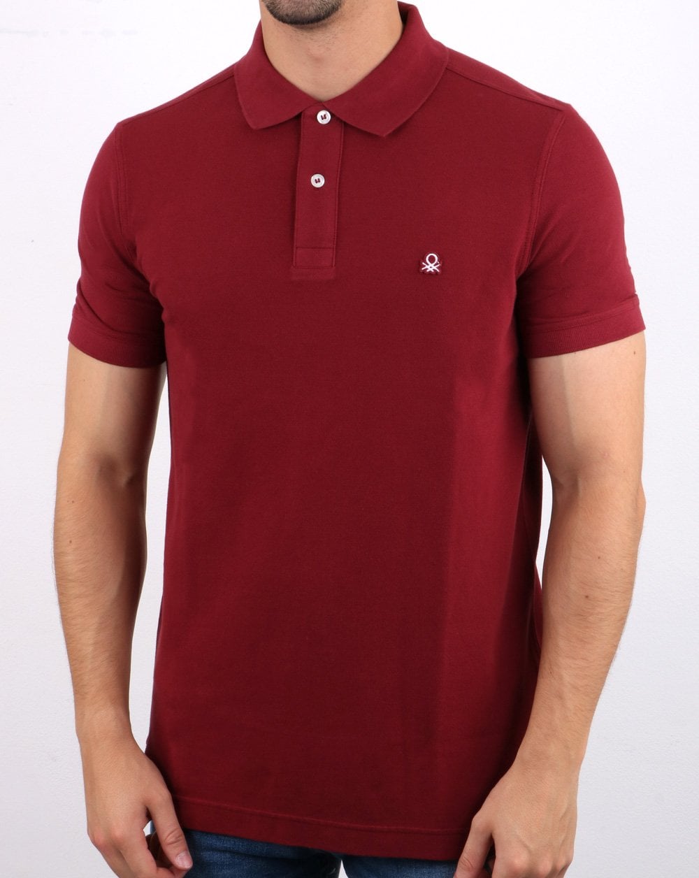 Benetton Polo Shirt Burgundy