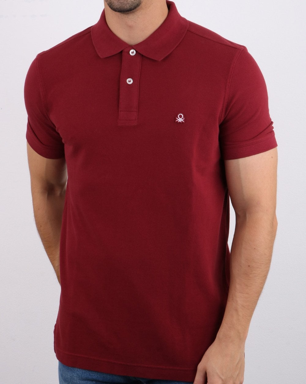 Benetton Polo Shirt Burgundy