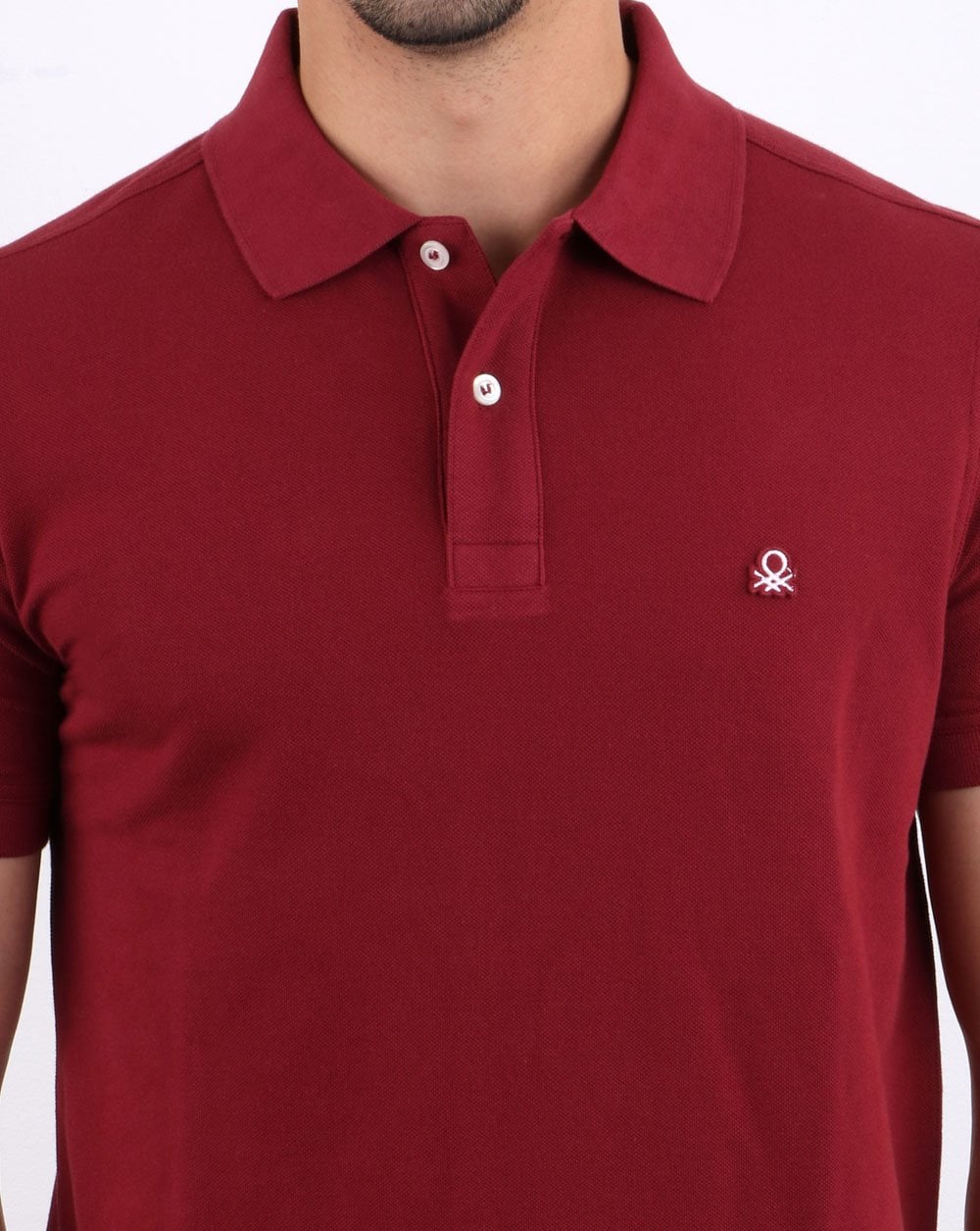 Benetton Polo Shirt Burgundy