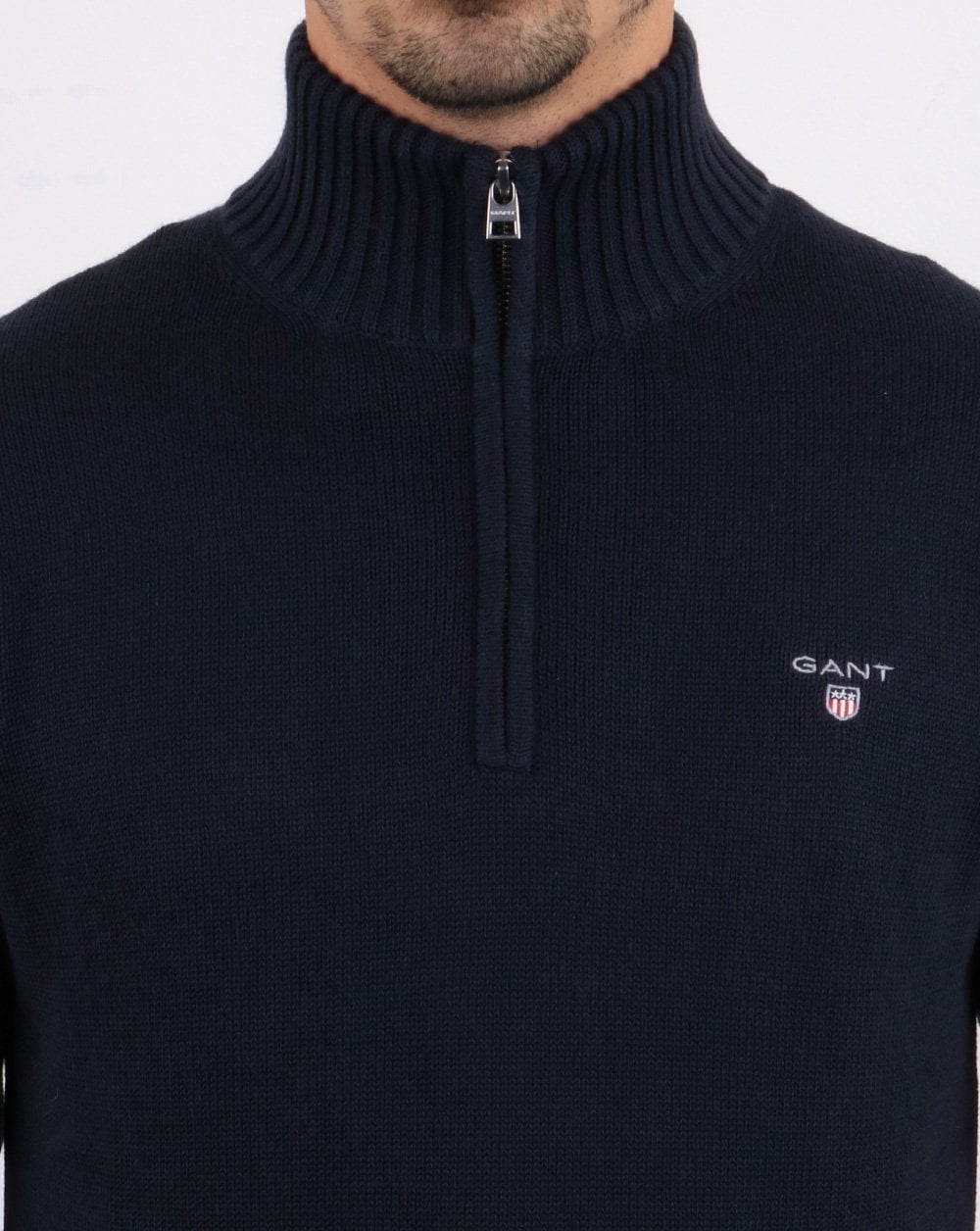 Gant Cotton Half Zip Navy