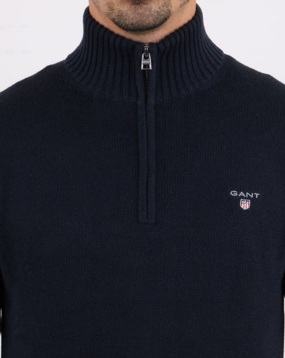 Gant Cotton Half Zip Navy