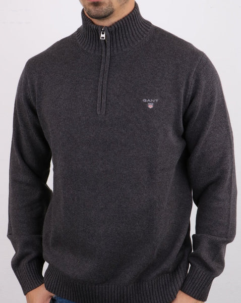Gant Cotton Half Zip Grey