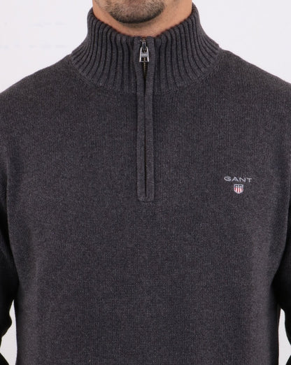 Gant Cotton Half Zip Grey