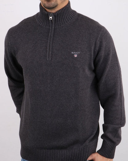 Gant Cotton Half Zip Grey
