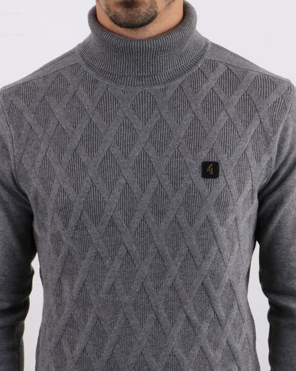 Gabicci Vintage Coaster Roll Neck Grey