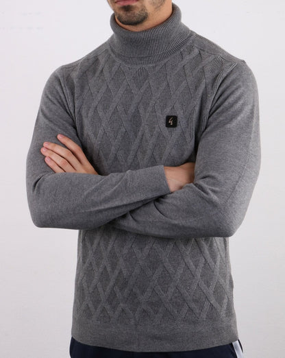Gabicci Vintage Coaster Roll Neck Grey