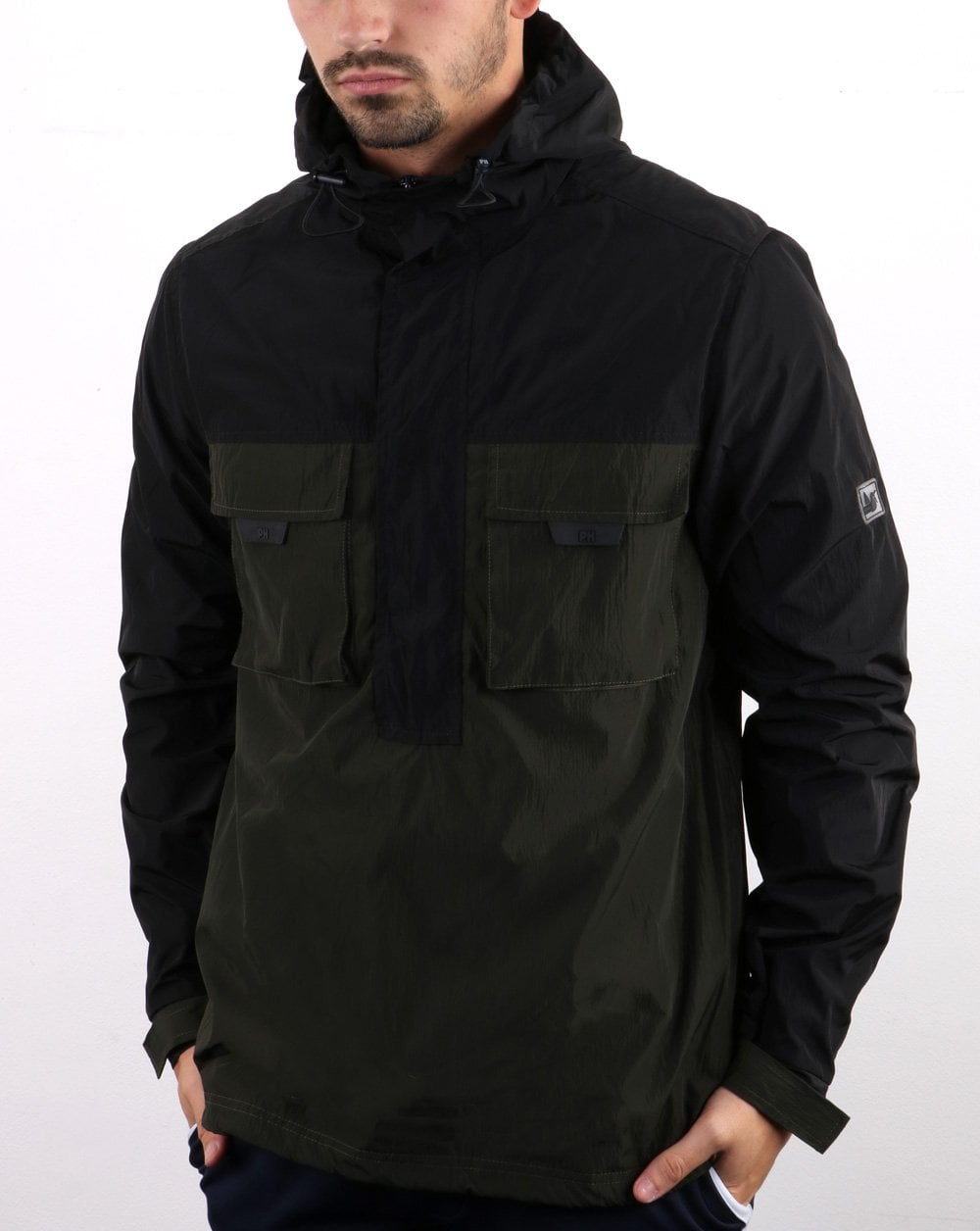 Peaceful Hooligan Jackson Overhead Jacket Black/Dark Green