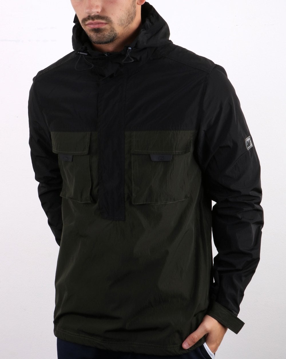 Peaceful Hooligan Jackson Overhead Jacket Black/Dark Green