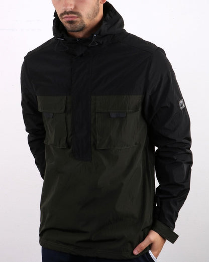 Peaceful Hooligan Jackson Overhead Jacket Black/Dark Green