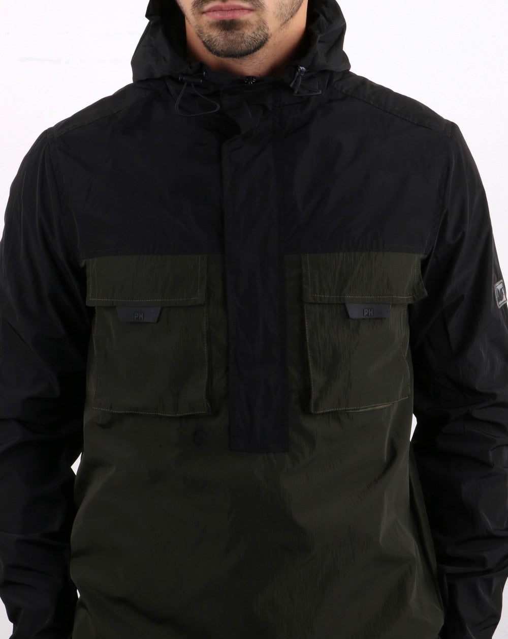 Peaceful Hooligan Jackson Overhead Jacket Black/Dark Green