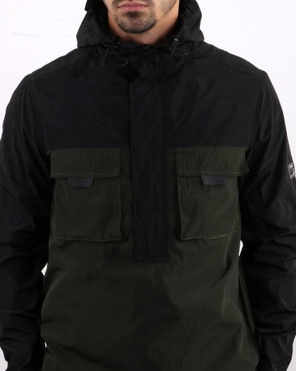 Peaceful Hooligan Jackson Overhead Jacket Black/Dark Green