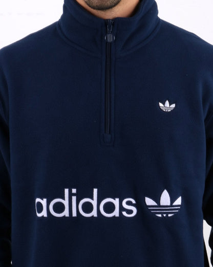 Adidas Originals Half Zip Polarfleece Navy.