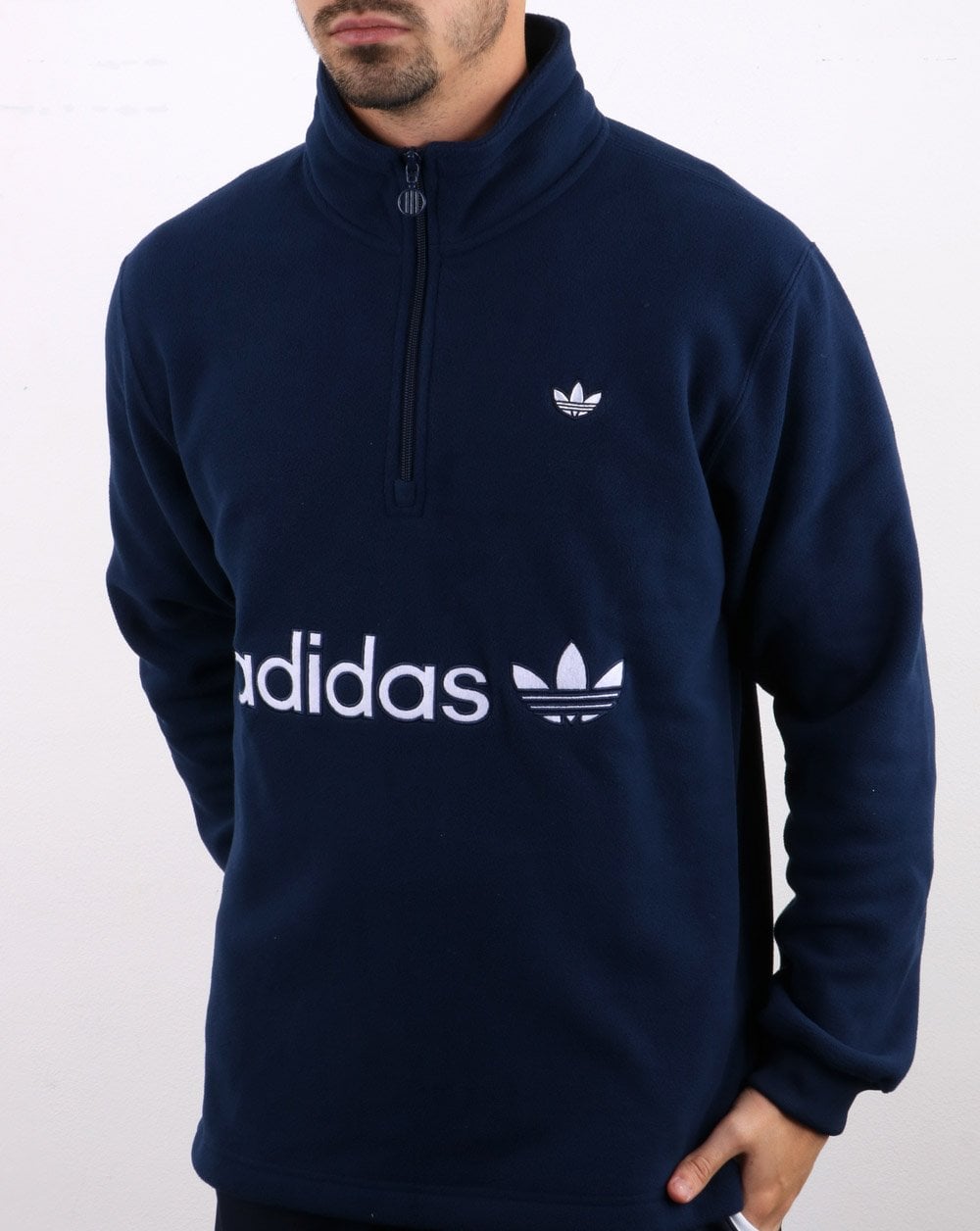 Adidas Originals Half Zip Polarfleece Navy.
