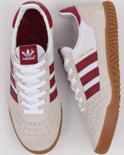 Adidas Indoor Super Trainers White/Burgundy
