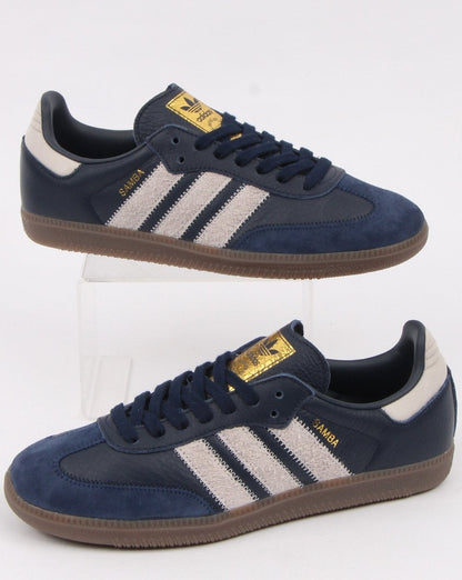 Adidas Samba Og Ft Trainers Navy/Grey