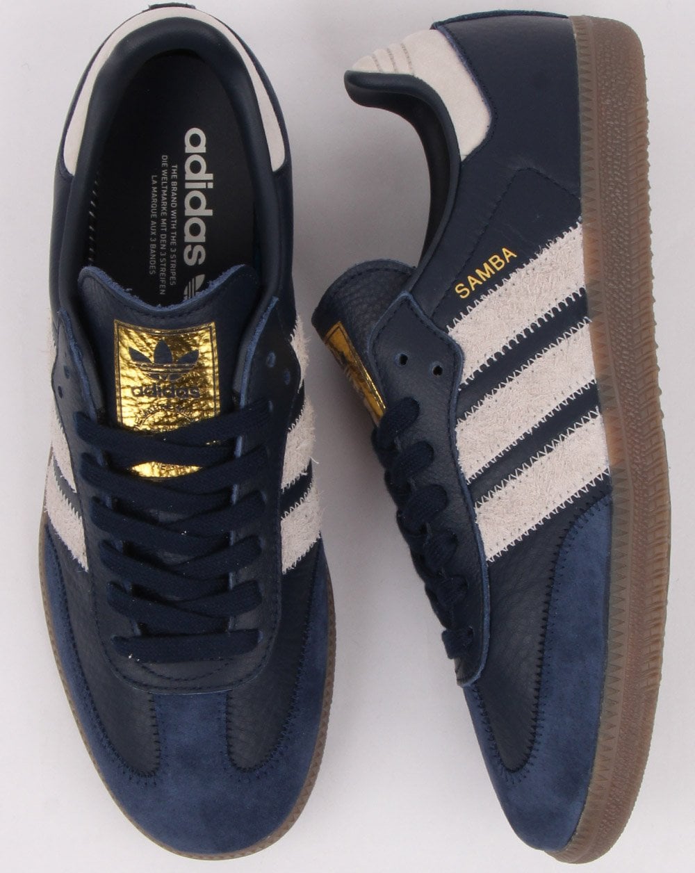 Adidas Samba Og Ft Trainers Navy/Grey