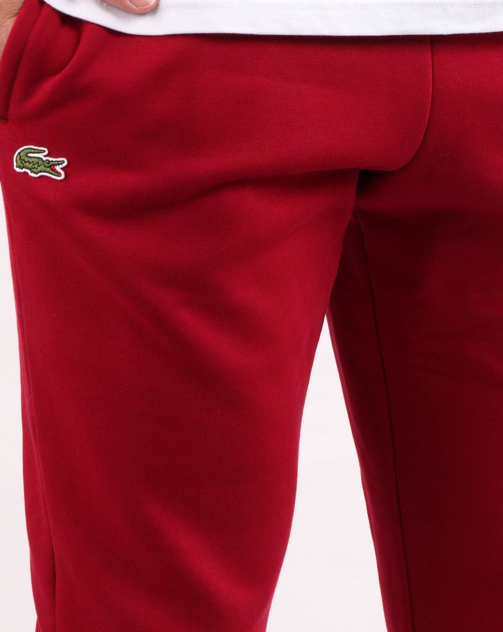 Lacoste Cuffed Slim Track Pants Bordeaux