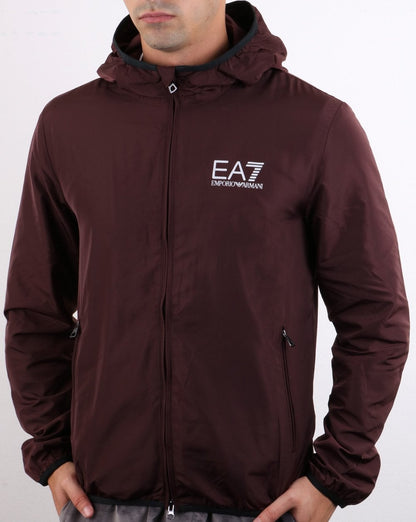 Emporio Armani EA7 Bomber Jacket Dark Burgundy