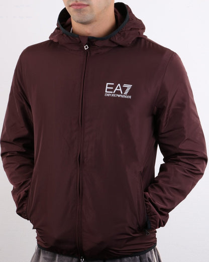 Emporio Armani EA7 Bomber Jacket Dark Burgundy
