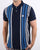 Pretty Green Contrast Panel Polo Shirt Navy