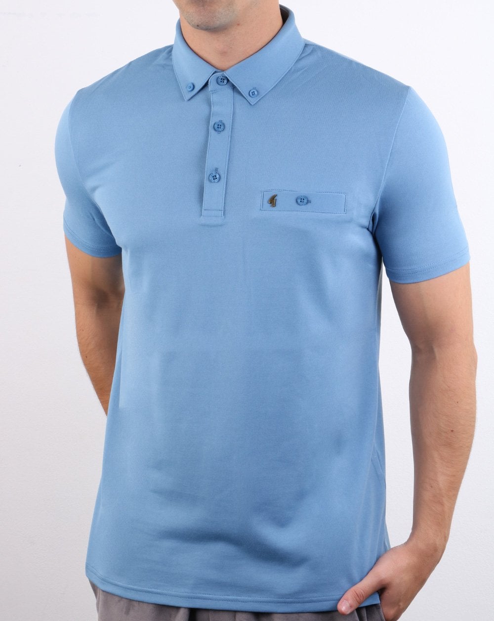 Gabicci Vintage Polo Shirt Shadow Blue