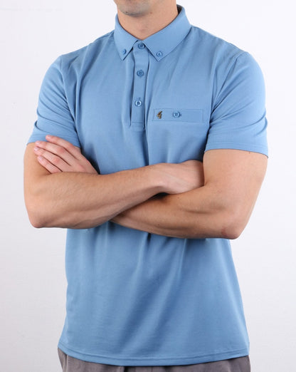 Gabicci Vintage Polo Shirt Shadow Blue